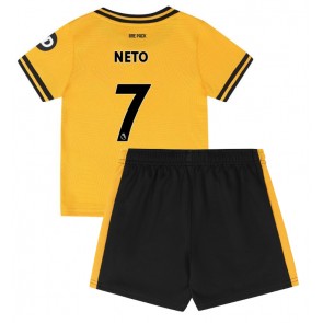 Wolves Pedro Neto #7 Hjemmebanesæt Børn 2024-25 Kort ærmer (+ korte bukser)